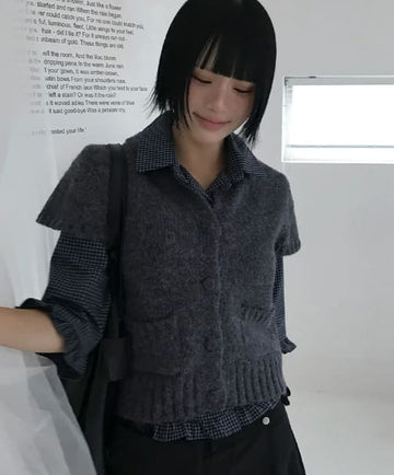 (WOOL) BUNNY BUTTON CARDIGAN